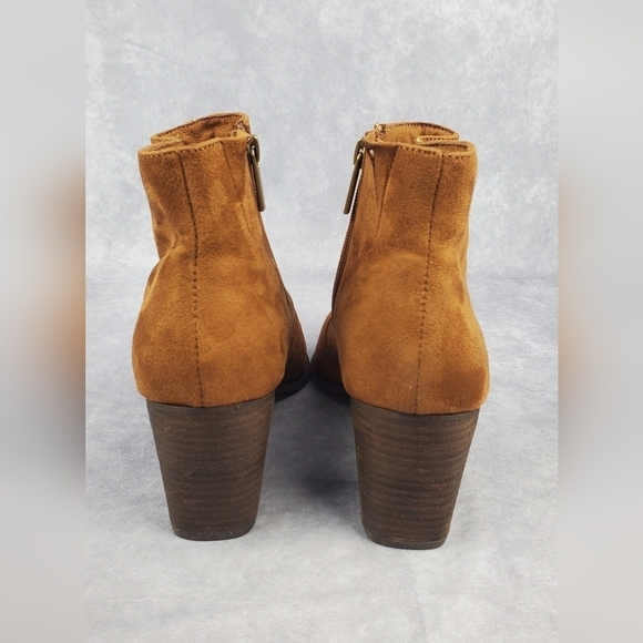 Comfortview Lacy Women Bootie Camel Color Suede Size 11 W Zipper‎ - Picture 4 of 12